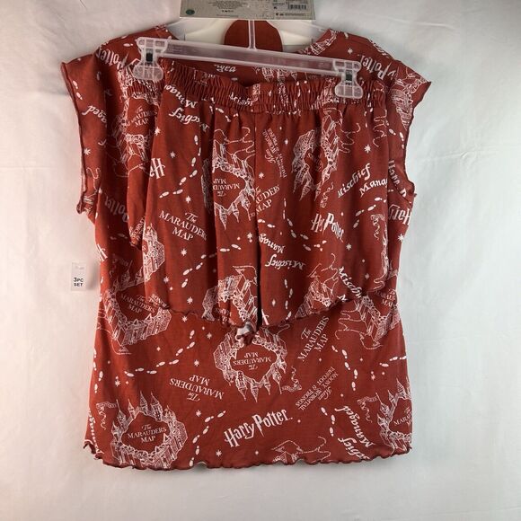 New Women’s Harry Potter Pajama Set 3pc Size Small - Picture 5 of 6